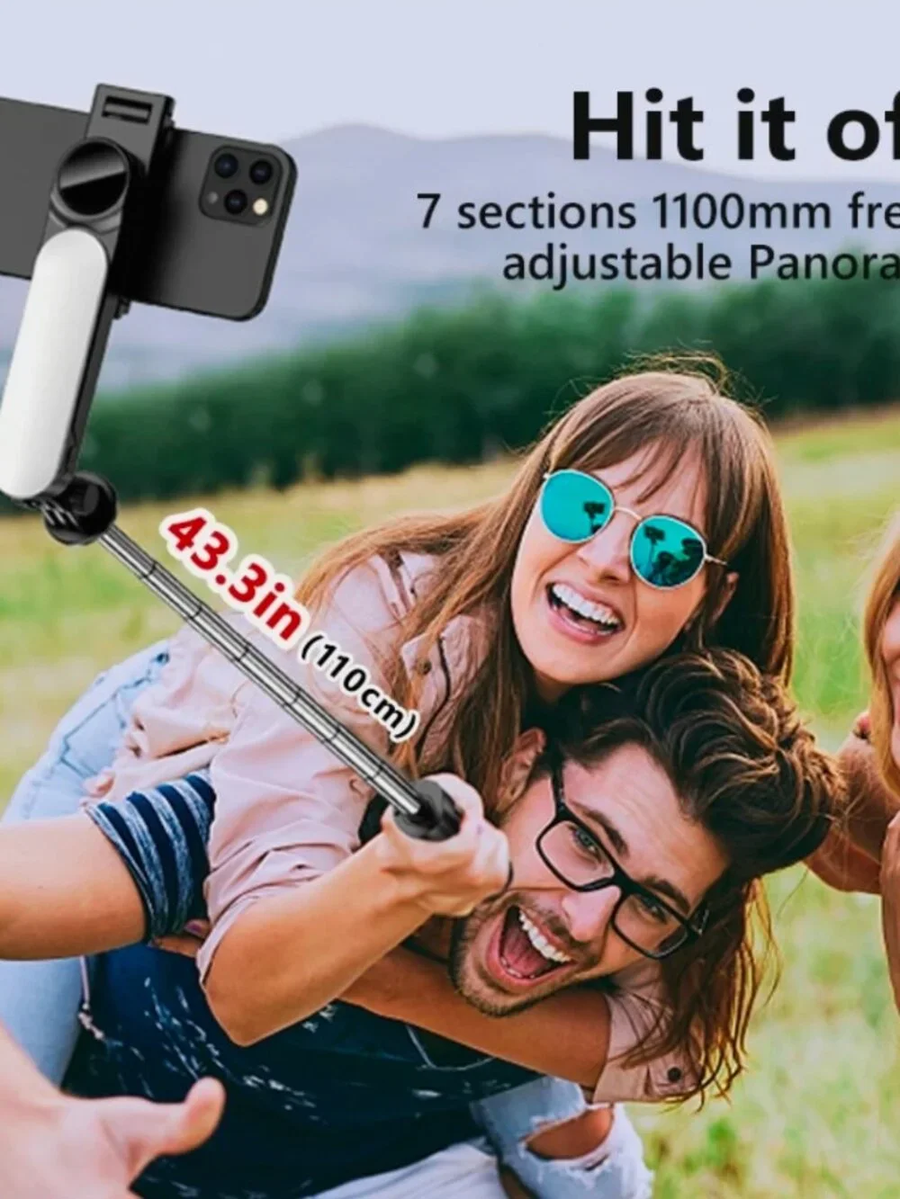 Selfie Stick Mini Tripod Photo Live with Fill Light Wireless Bluetooth Remote